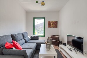 Televisio, takka, kirjoja