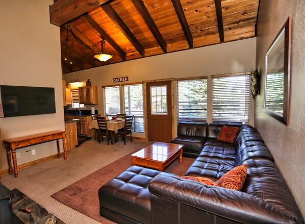 TV connectée, cheminée, jeux vidéo, lecteur de DVD