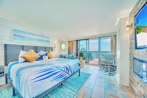 1 bedroom, iron/ironing board, WiFi, bed sheets - END CORNER HUGE OCEANFRONT TERRACE/INDOOR/OUTDOOR/KING/FIREPLACE/SLEEPER (Myrtle Beach)