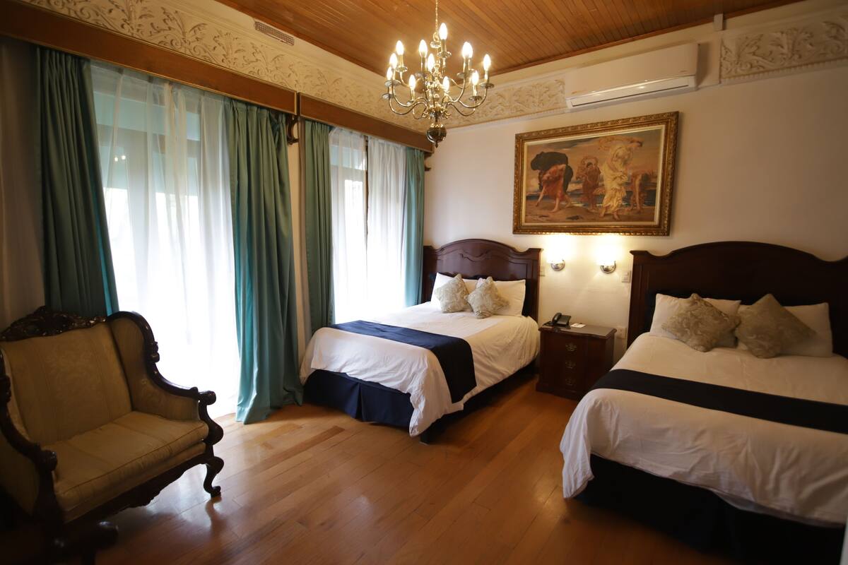 desk, blackout curtains, iron/ironing board, free wifi