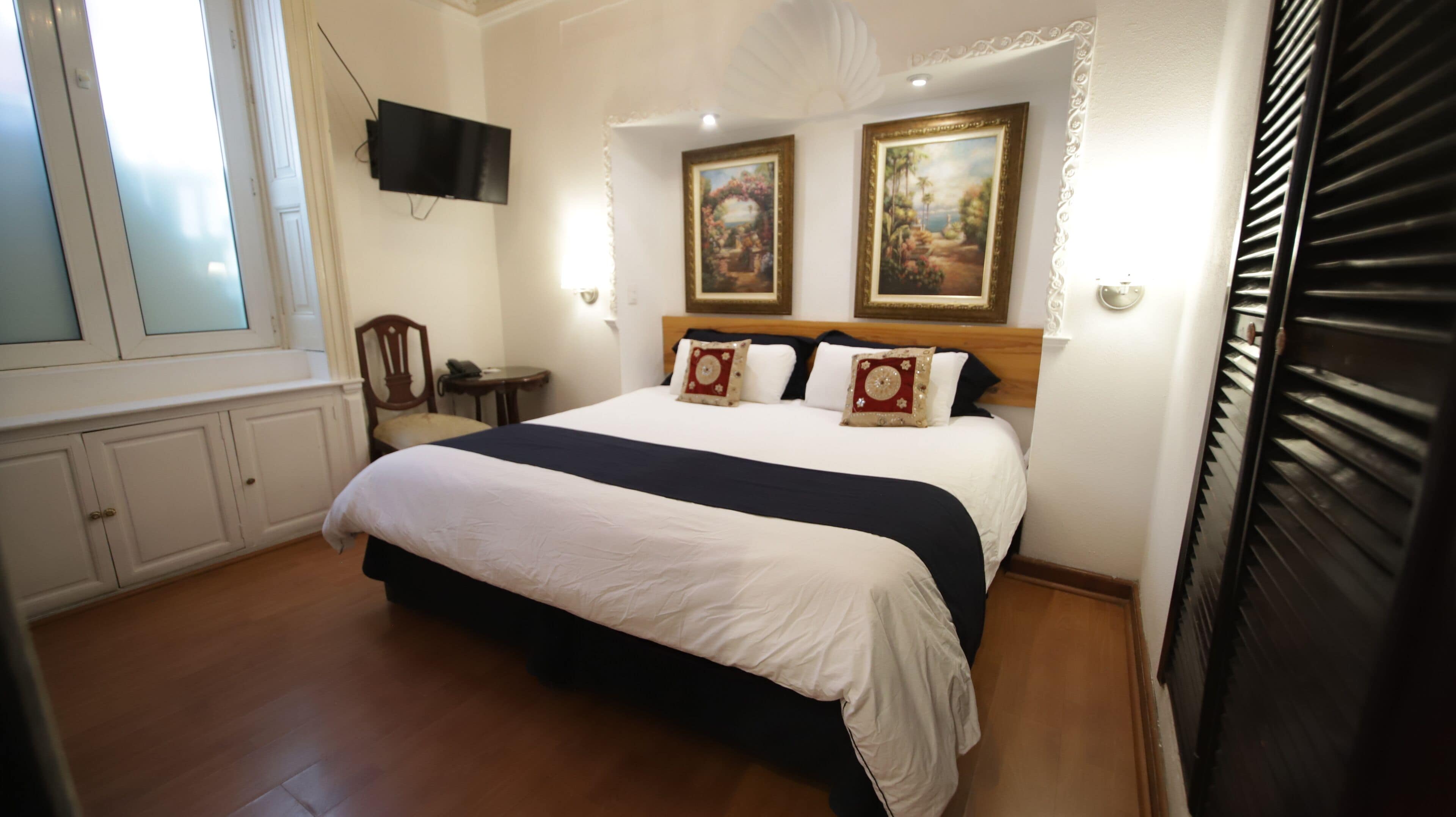 desk, blackout curtains, iron/ironing board, free wifi