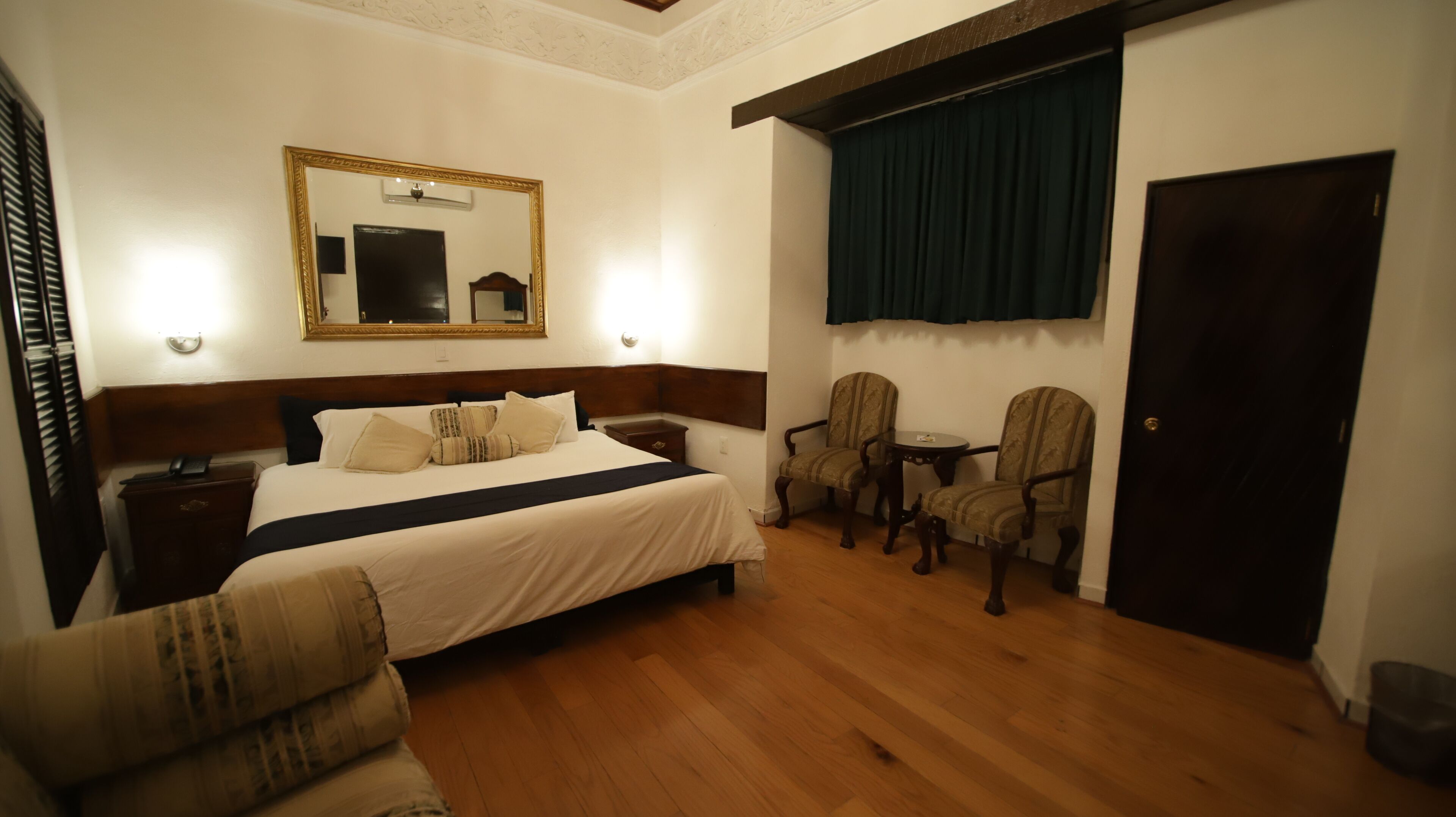 desk, blackout curtains, iron/ironing board, free wifi