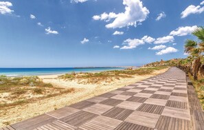 Vlak bij het strand, vissen
