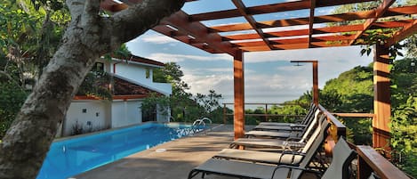 Deluxe Villa, Multiple Beds, Partial Ocean View | Terrace/patio
