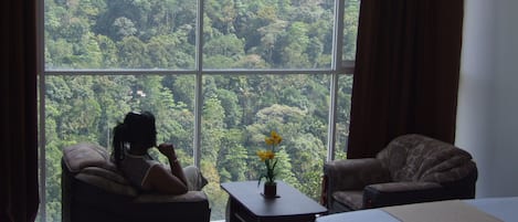 Deluxe Double Room, 2 Double Beds, River View | Mountain view