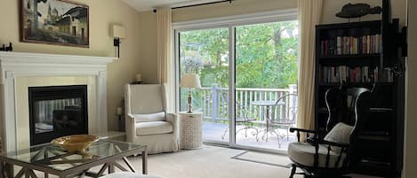 Smart-TV, Kamin, Bücher