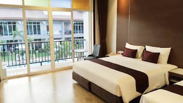 Premium bedding, individually decorated, desk, blackout drapes