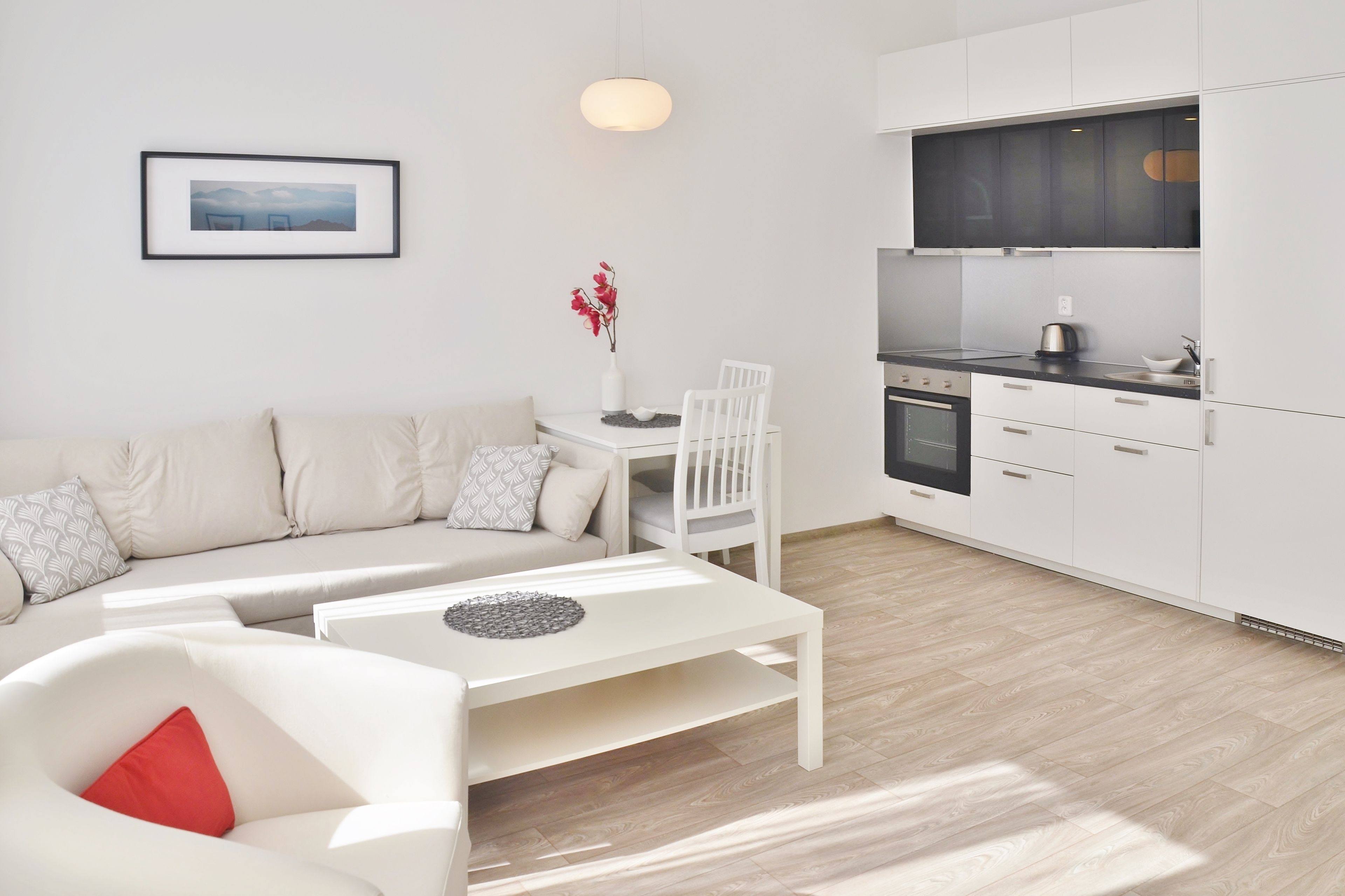 คลาสสิกอพาร์ทเมนท์ | ครัวขนาดเล็กส่วนตัว | ตู้เย็น, เตาอบ, เตาประกอบอาหาร, กาต้มน้ำไฟฟ้า