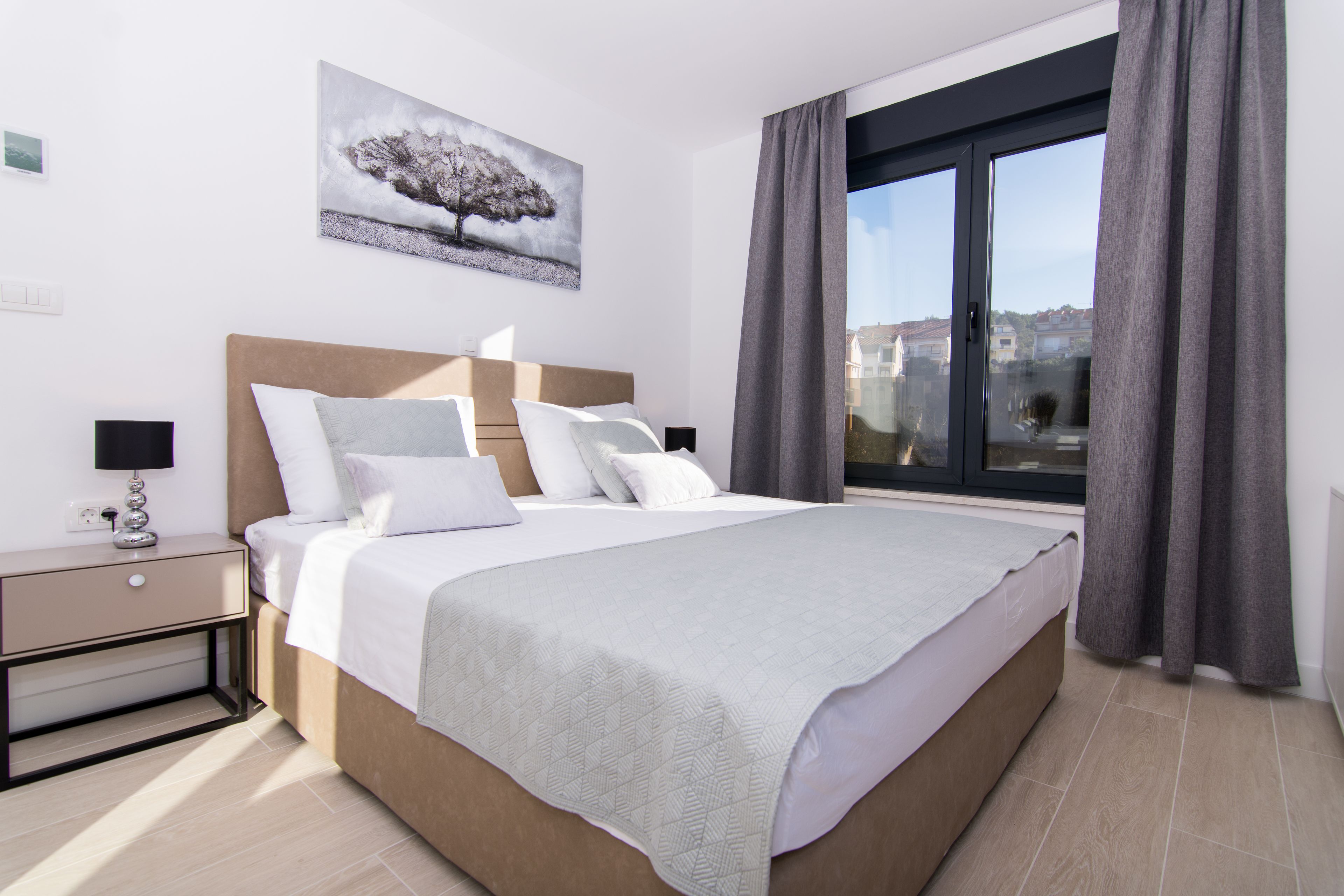 In-room safe, desk, laptop workspace, blackout drapes