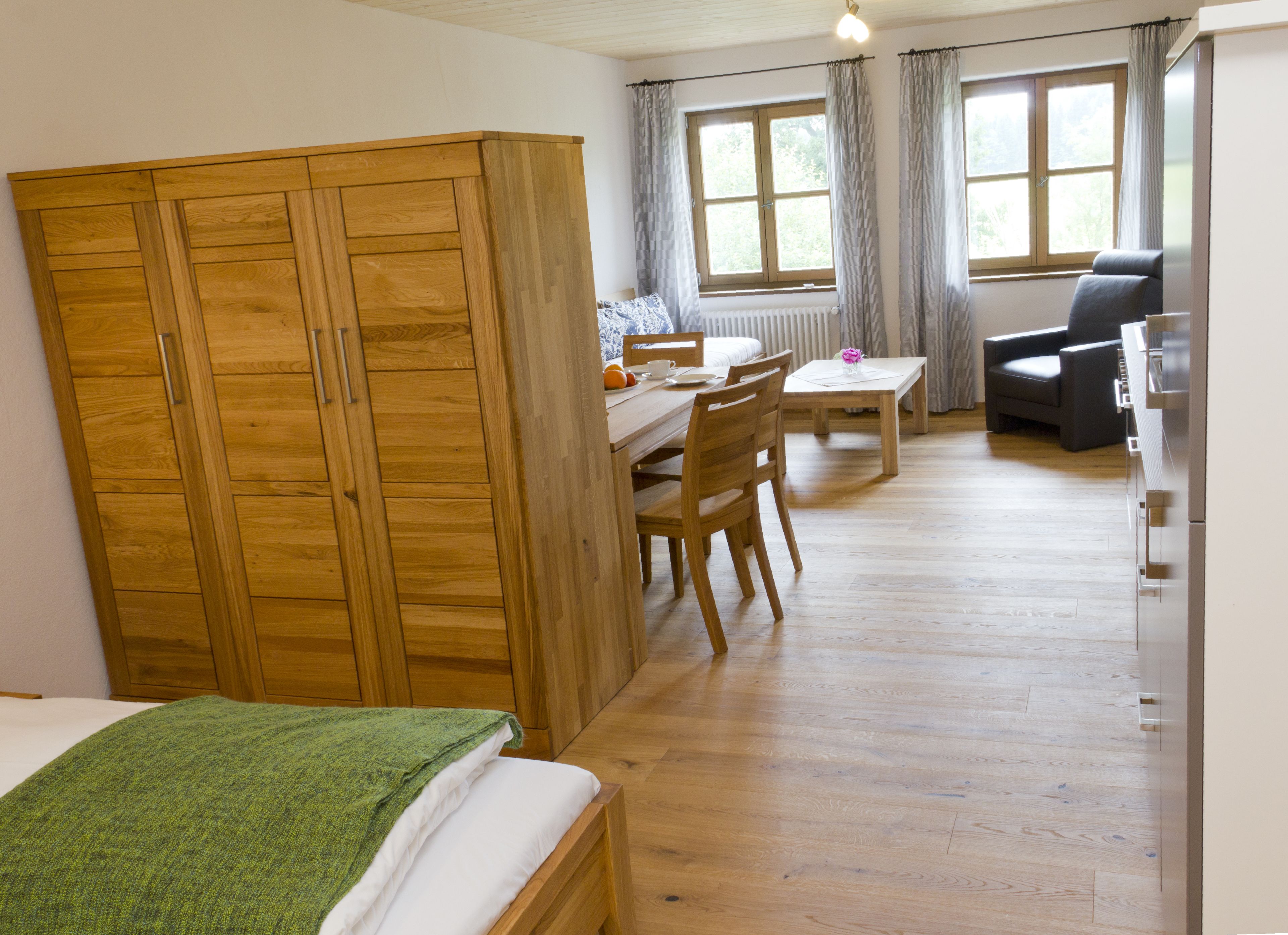 Apartment, Gartenblick | Laptopgeeigneter Arbeitsplatz, Verdunkelungsvorhänge