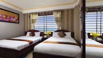 Deluxe Double or Twin Room, 1 King Bed, Beach View | Premium bedding, minibar, in-room safe, desk