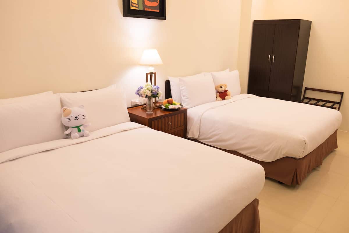 Desk, blackout curtains, free WiFi, bed sheets