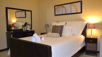 Individually decorated, individually furnished, desk, iron/ironing board