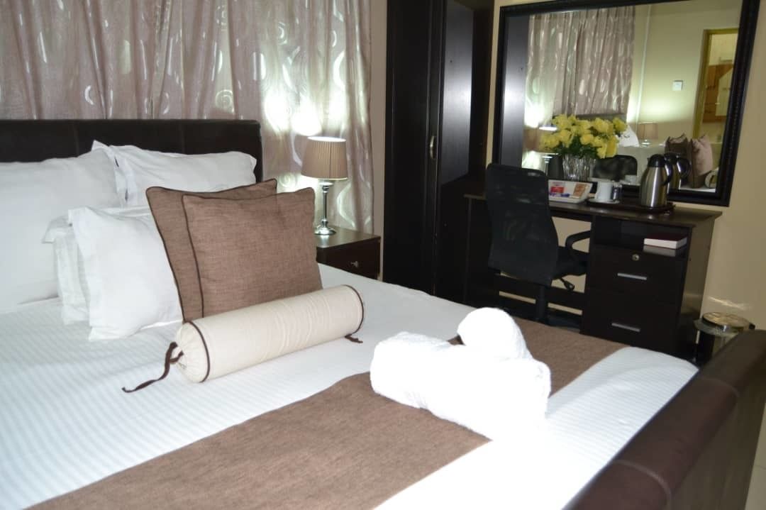 Individually decorated, individually furnished, desk, iron/ironing board