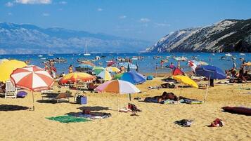 Beach nearby, sun-loungers