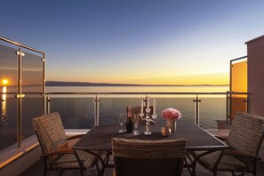 Superior Apartment, Sea View | Terrace/patio - Spacious Beachfront Apartments Tanita (Podstrana)