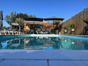 Outdoor pool, a heated pool