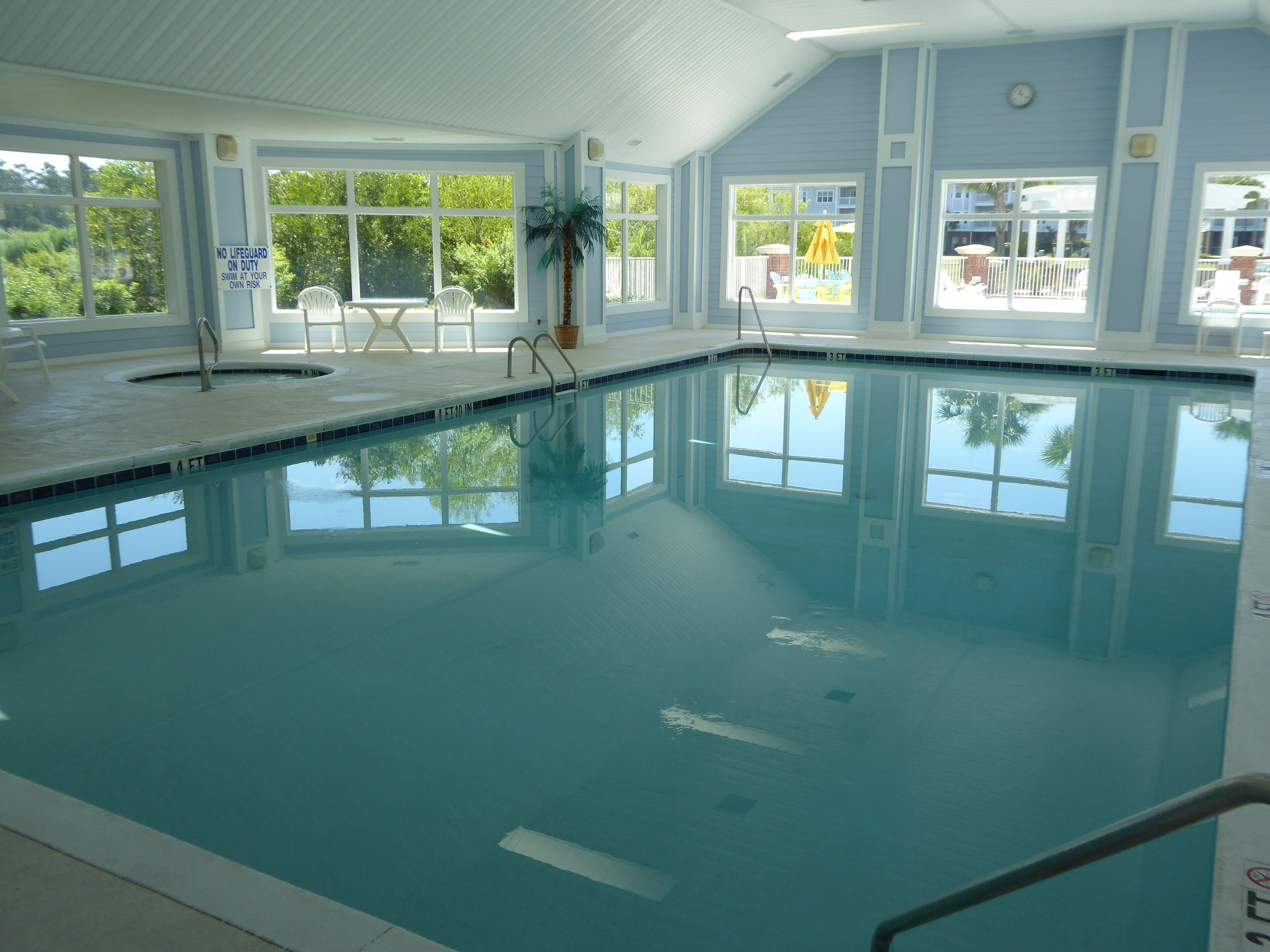 Indoor pool, a heated pool