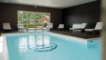 Indoor pool, open 7:00 AM to 9:00 PM, free pool cabanas, pool loungers