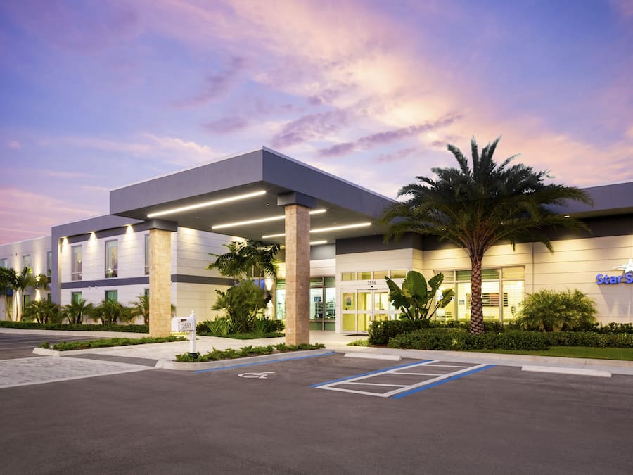 Front of property – evening/night