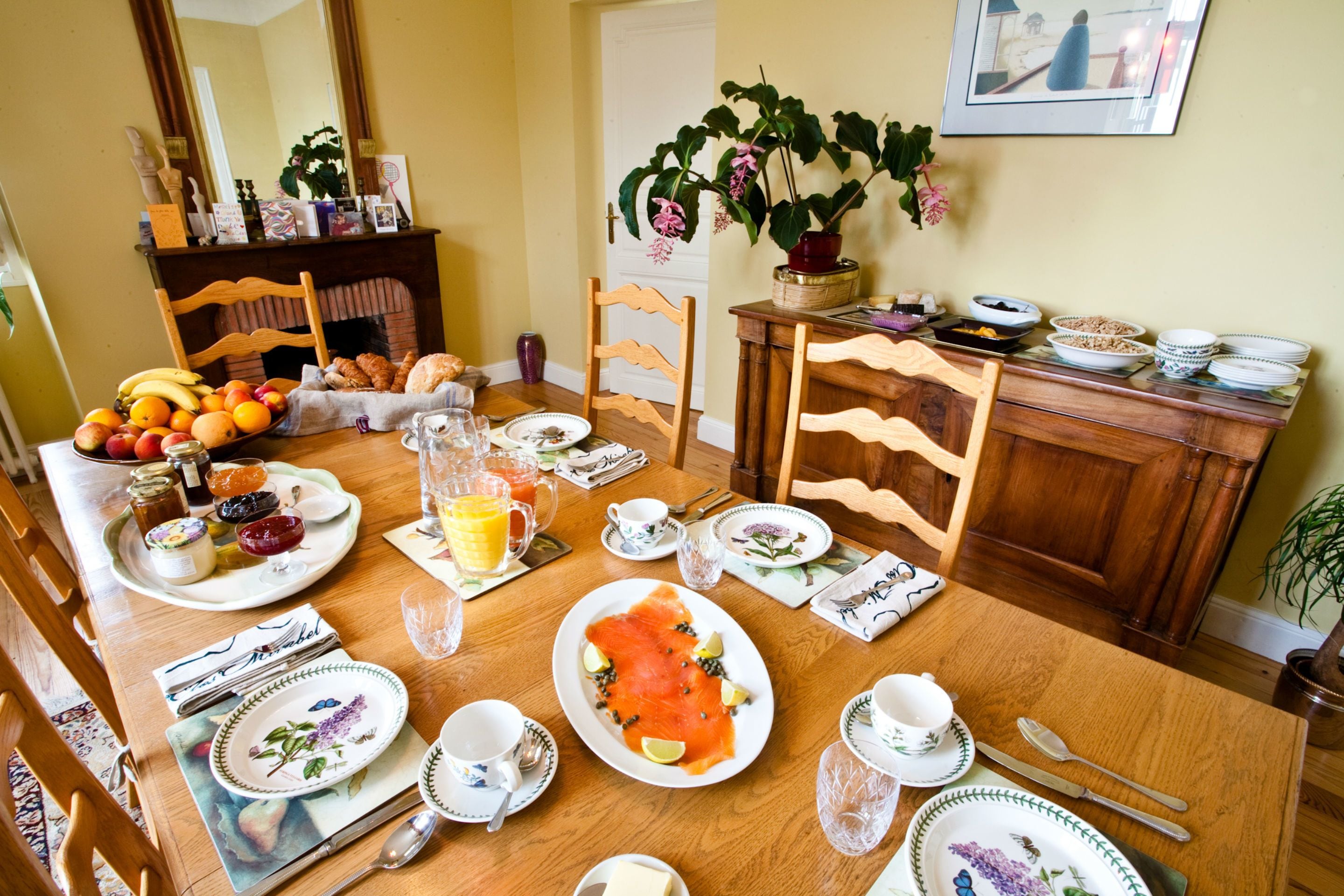 Traditionelt værelse med dobbeltseng eller 2 enkeltsenge - 2 enkeltsenge - udsigt til have | Premium-sengetøj, individuelt design, individuel indretning, skrivebord