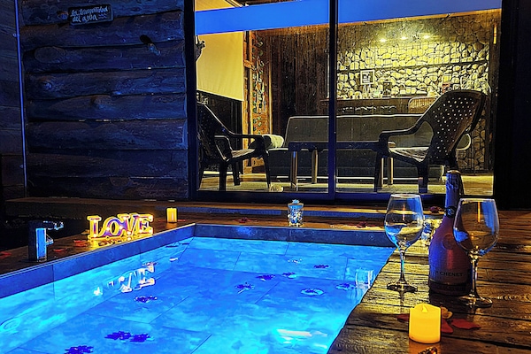 Superior-Chalet, Badewanne, Gartenblick | Eigener Whirlpool