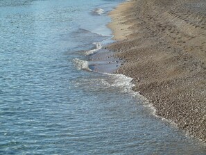 Beach nearby, sun loungers
