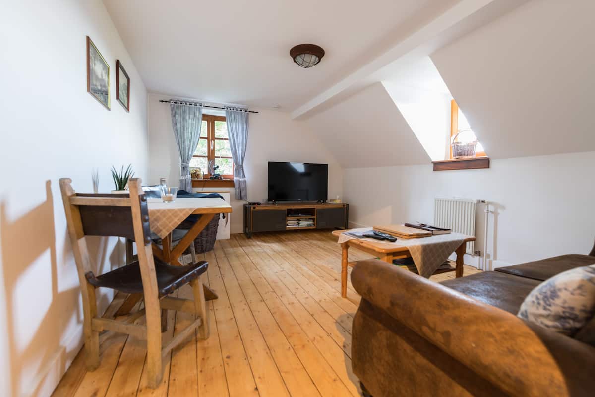 Apartment, 1 Doppelbett und Schlafsofa 'Zwergenreich' (inkl. Endreinigungsgebühr €45) | Bügeleisen/Bügelbrett, kostenloses WLAN, Bettwäsche