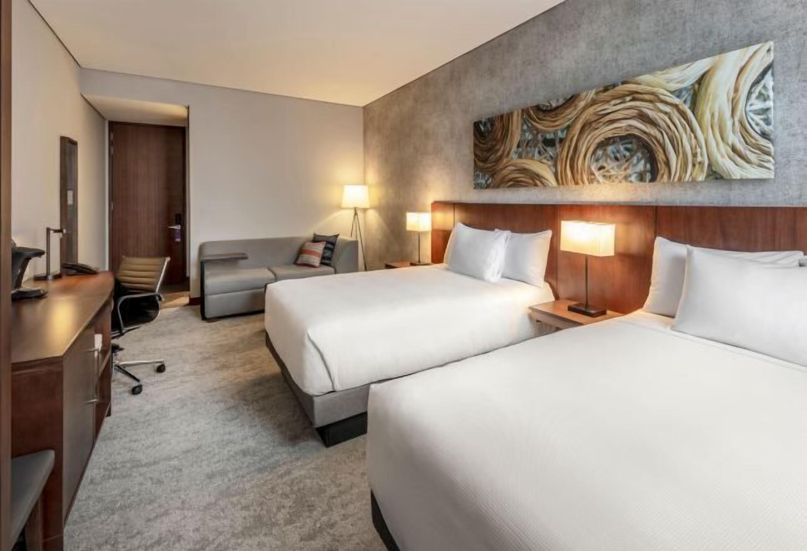 Premium bedding, down comforters, Select Comfort beds, minibar