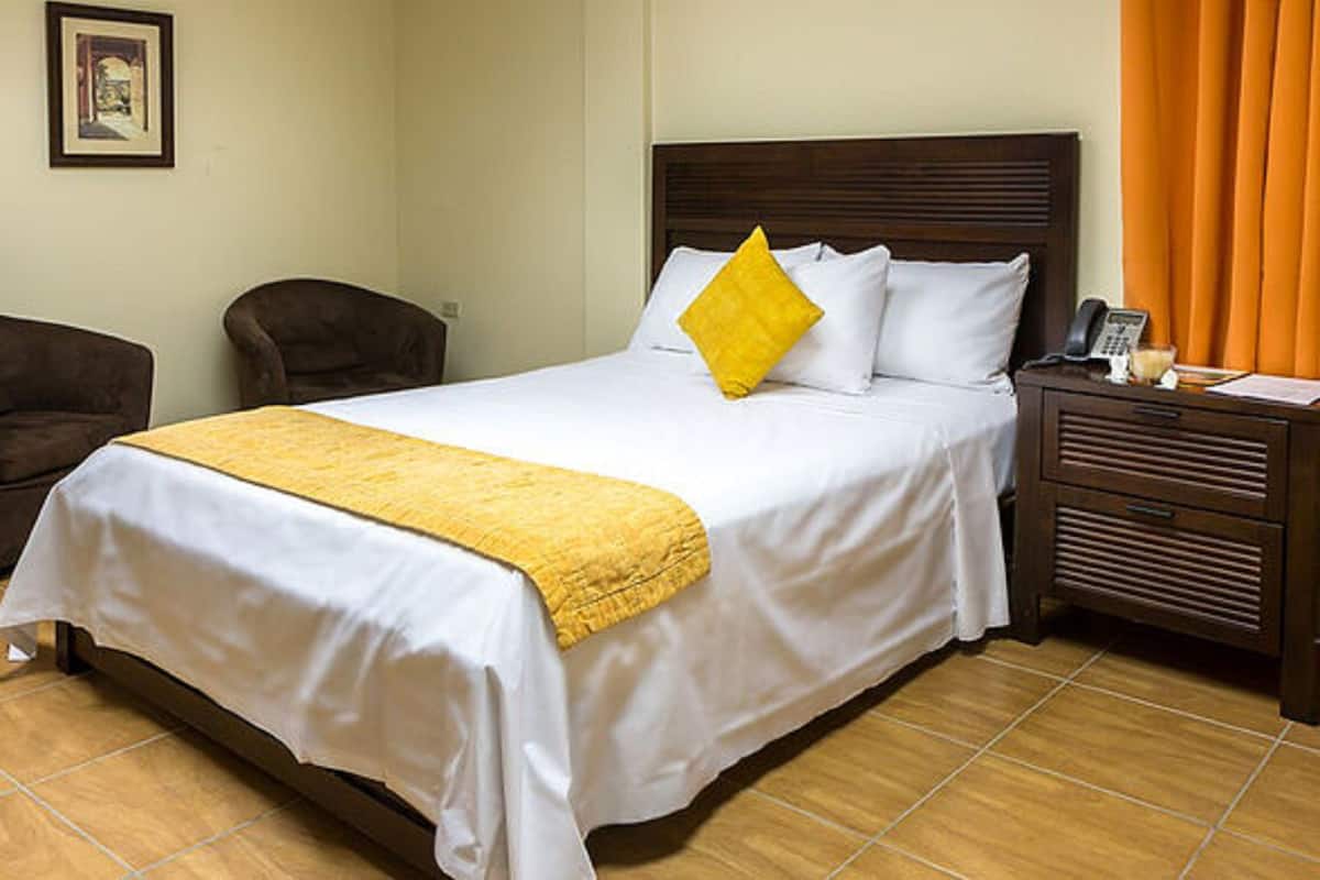 Blackout curtains, iron/ironing board, free WiFi, bed sheets