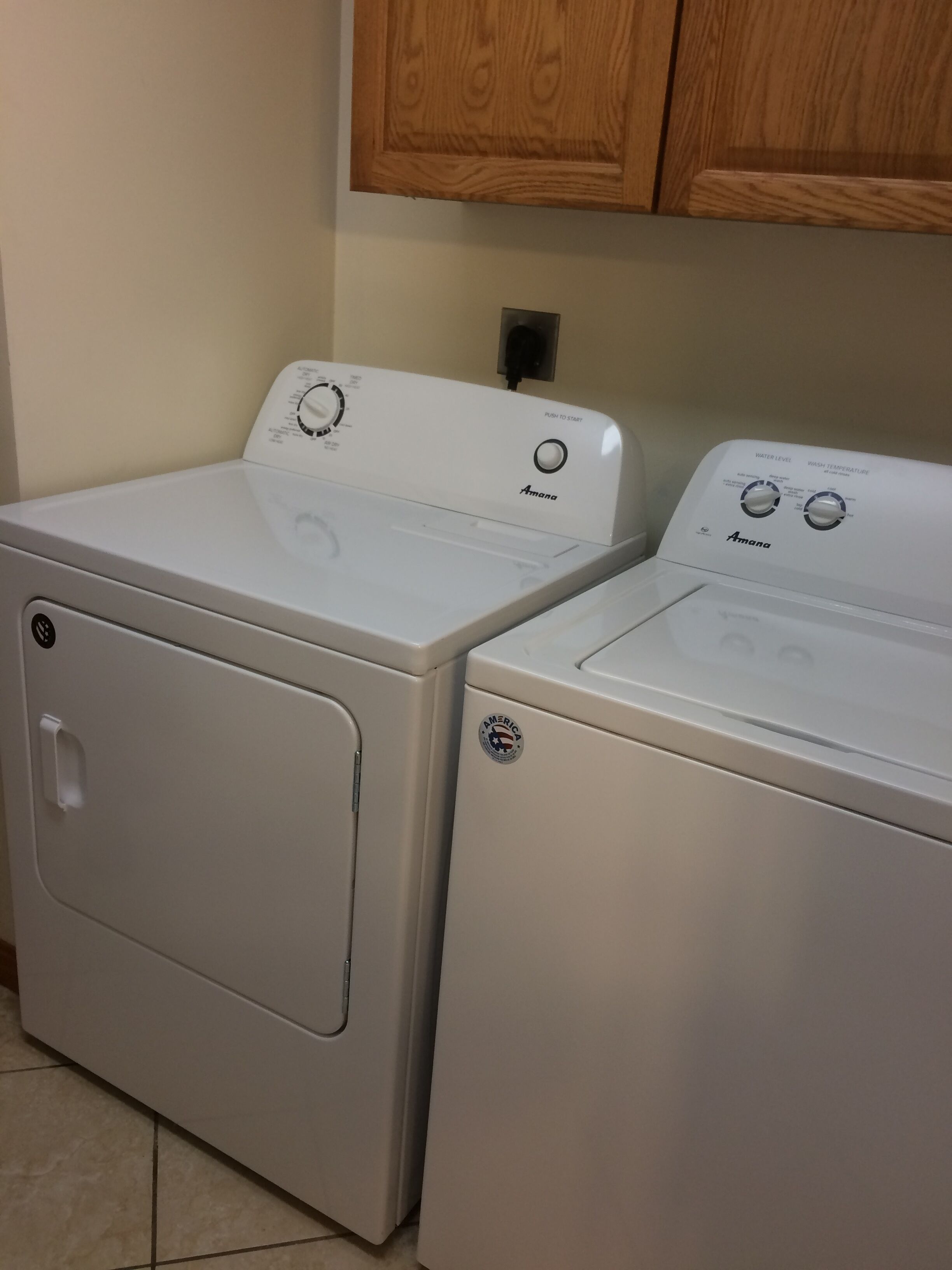 laundry detergent, bleach, and fabric softener supplied!