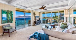 Smart TV, DVD player, books - Whaler on Kaanapali Beach Oceanfront Corner Luxury 2 Bdrm w/ wrap around lanai!! (Lahaina)