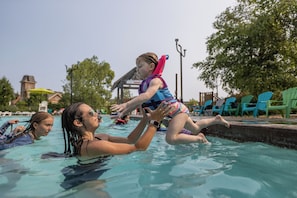 Outdoor pool, open 7:00 AM to 11:00 PM, sun loungers
