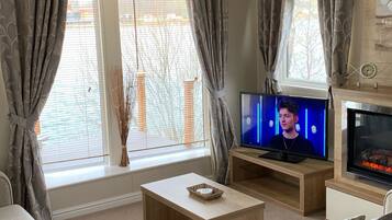 Télévision, cheminée