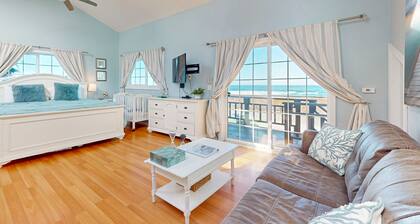 Dog-friendly, oceanfront studio w/ decks & kitchenette - steps to the beach