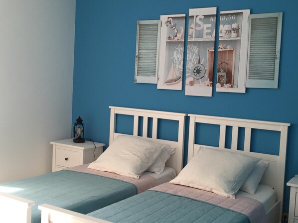 2 bedrooms, iron/ironing board, travel crib, free WiFi