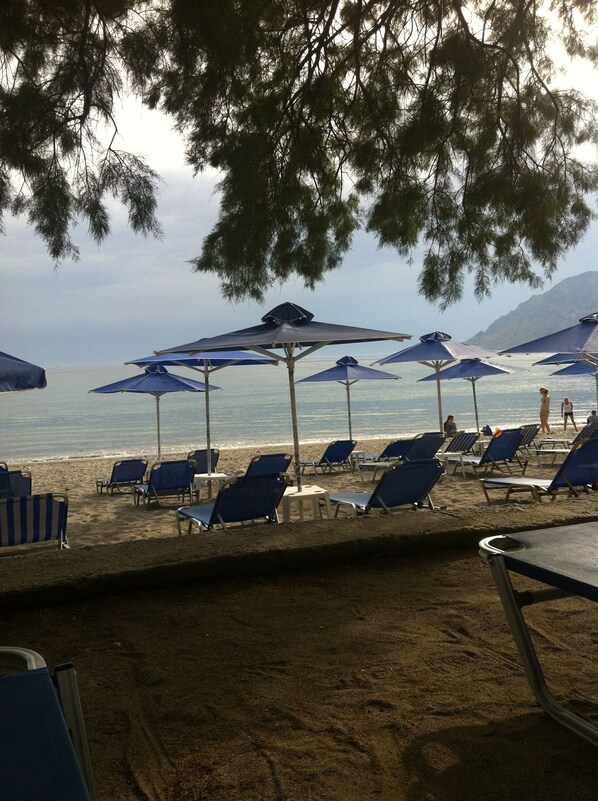 Sun loungers, beach towels