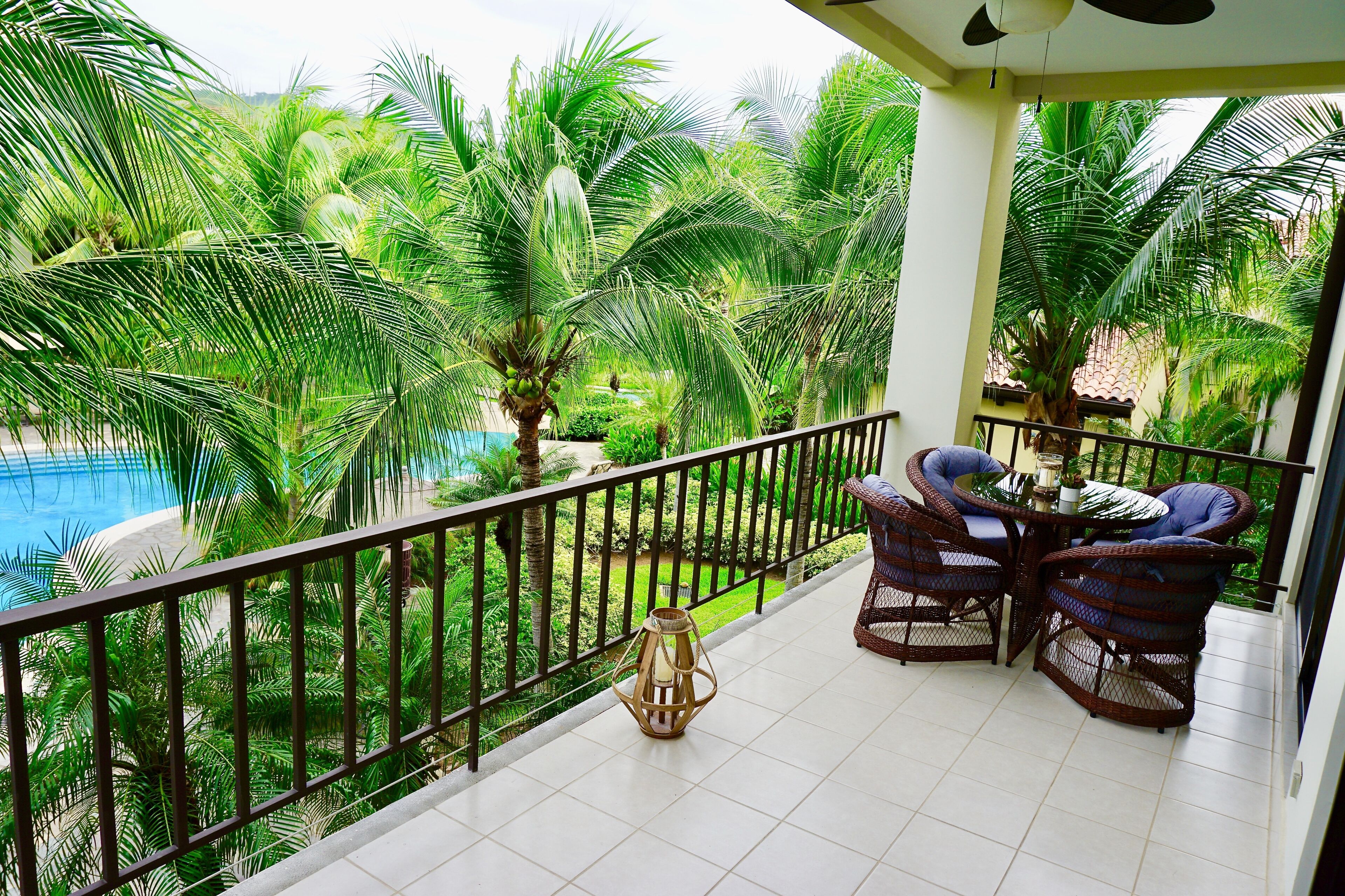 Our terrance overlooking the pool