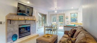 Dog-friendly home with private hot tub & fireplace - only steps to the beach