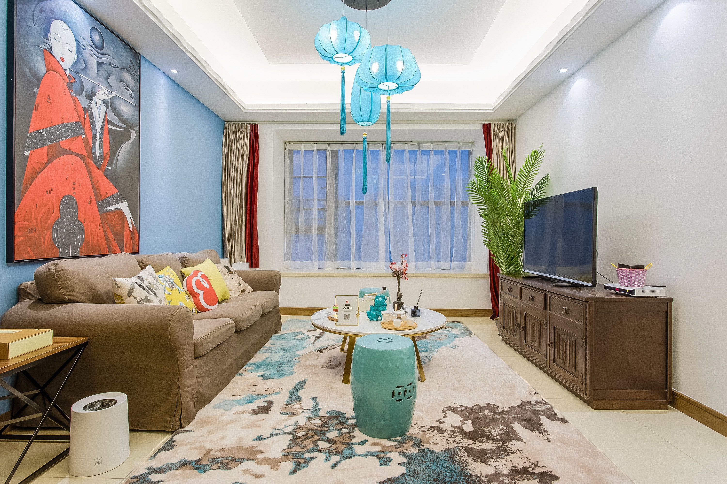 Apartment | Wohnbereich | Flachbildfernseher