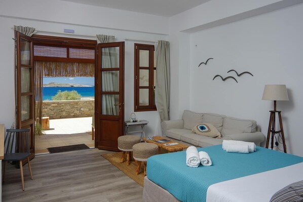 Junior Suite, Sea View (3) | 1 bedroom, premium bedding, Tempur-Pedic beds, individually decorated - Syros Wellness Luxury Suites (Syros)