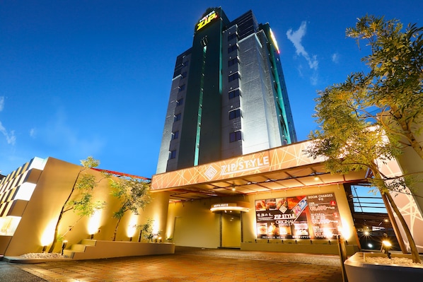 Front of property – evening/night