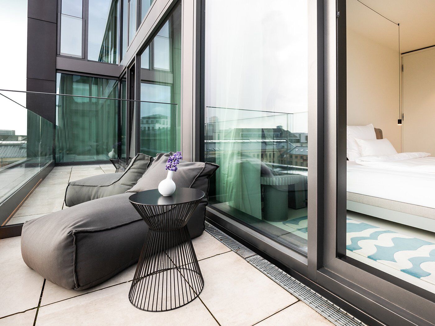 Studio, balkon | Terras