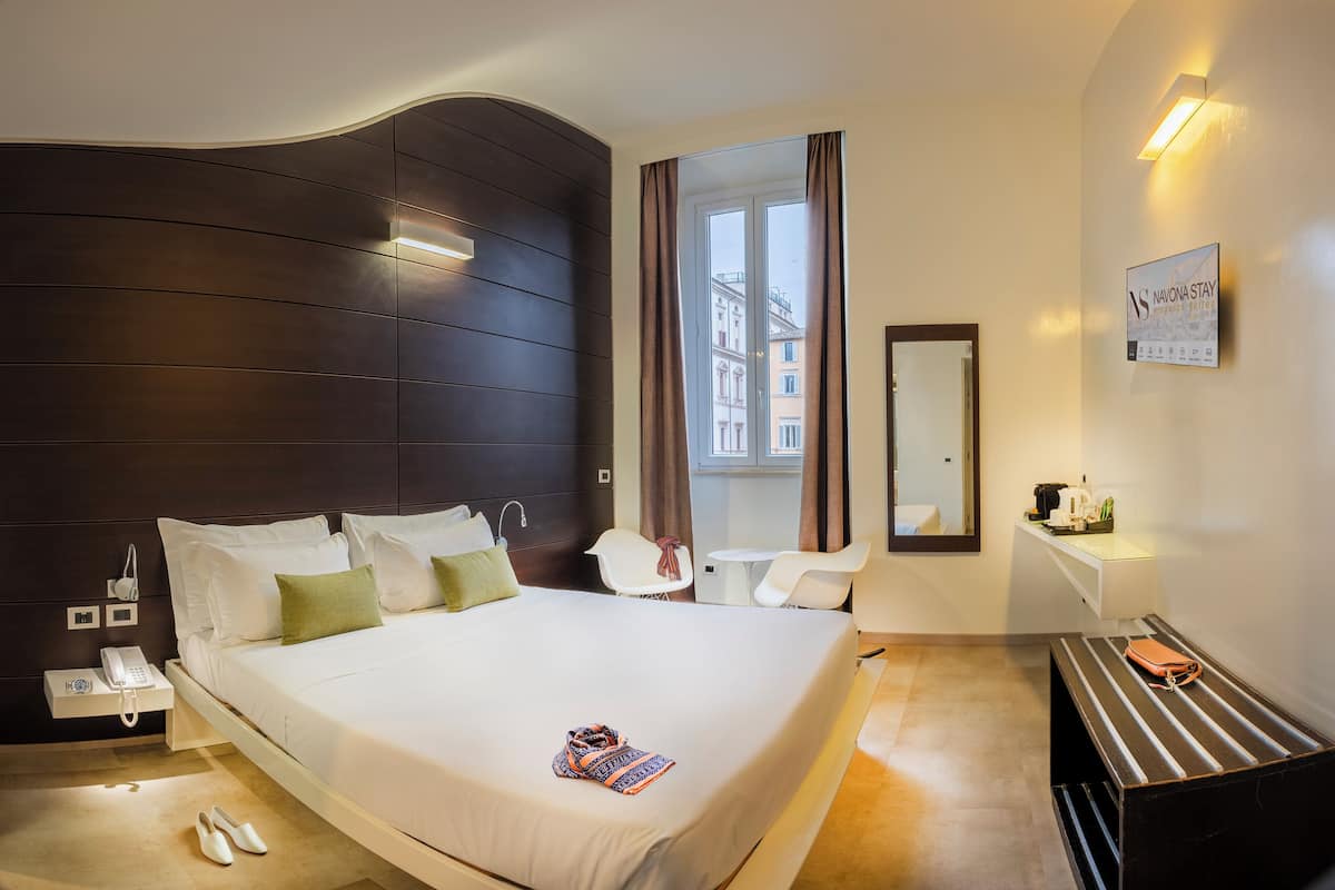 Superior Room, City View (Piazza Navona) | 1 bilik tidur, peralatan tempat tidur premium, gebar bulu kapas