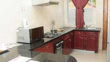 Studio | Private kitchen | Full-size fridge, microwave, oven, stovetop
