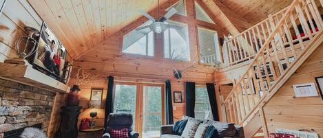 Cabin, 2 Bedrooms | Living area | TV