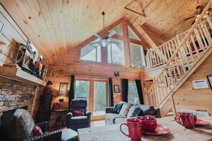 Cabin, 2 Bedrooms | Living area | TV