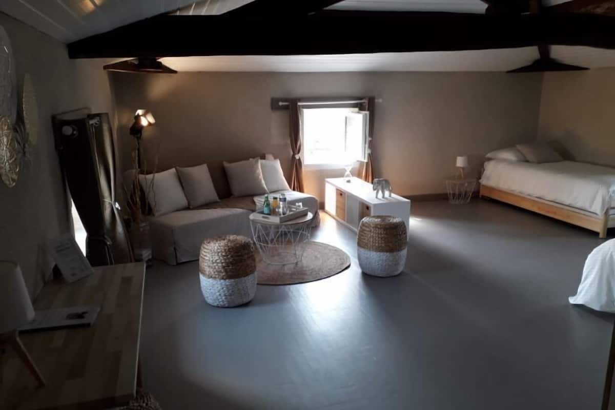 Family Room (Chambre Mélusine) | 1 bedroom, premium bedding, desk, blackout curtains
