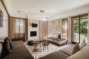 Superior Villa, 3 Bedrooms, Private Pool | Living area | Flat-screen TV