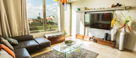 Apartment, 2 Bedrooms | Living area | Flat-screen TV